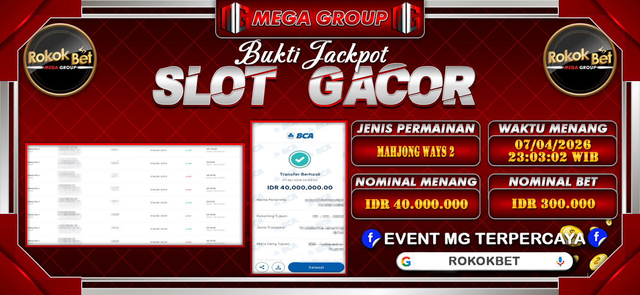 Bukti JP situs Rokokbet hari Selasa, 07 April 2026